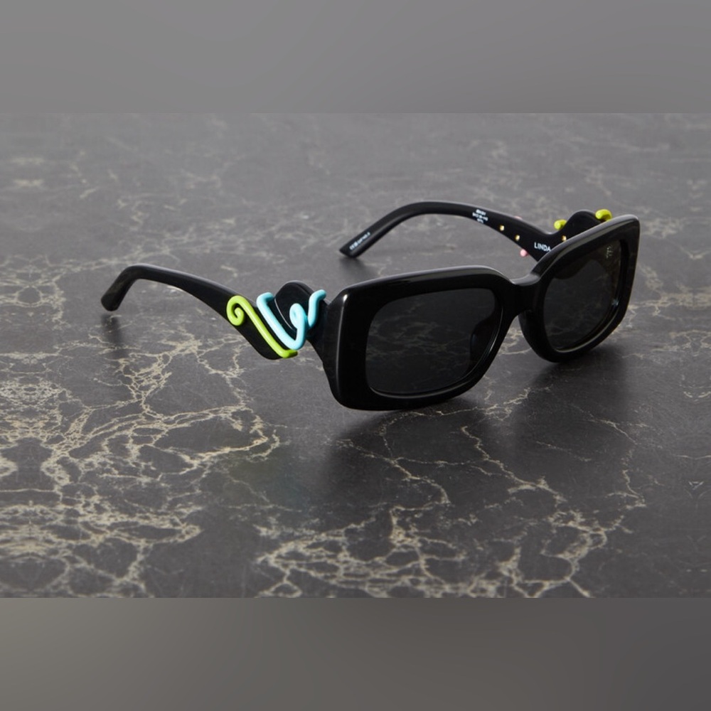 Linda Farrow x Bea Bongiasca Rectangular Sunglasses